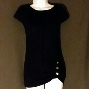 Capped sleeve sweater tee. Size Medium